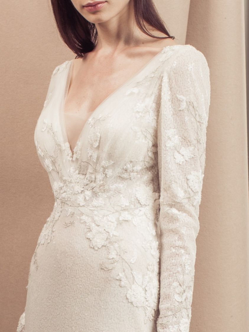 VIKTORIE | Sequined Sexy Wedding Dress 
