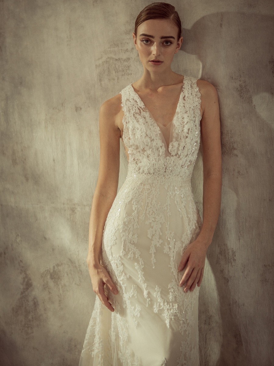 Beaded Lace Wedding Dress | LOUISE | Lusan Mandongus